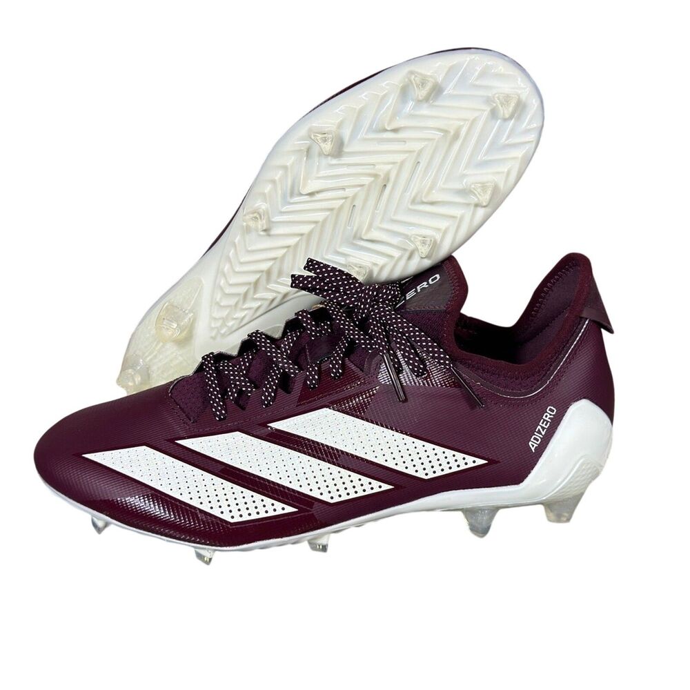 Adidas Adizero Electric.1 Football Cleats Burgundy White IF4196 Men’s 8.5